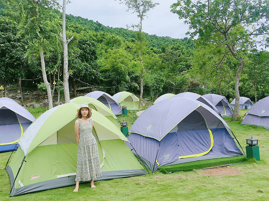 cắm trại tại bạch mã village