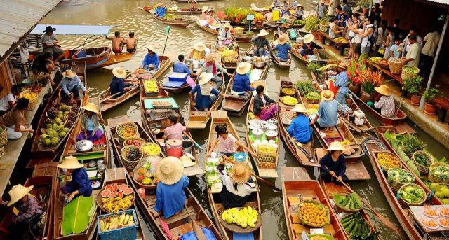 Tour Thái Lan tham quan chợ nổi 4 mùa