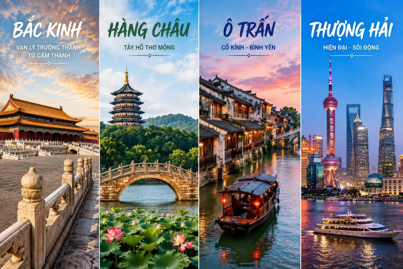 Bắc Kinh- Hàng Châu- Ô Trấn- Thượng Hải