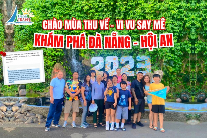 Chào đón gia đình chị Bình tham quan Đà Nẵng 2N1Đ 27-28/08/2023
