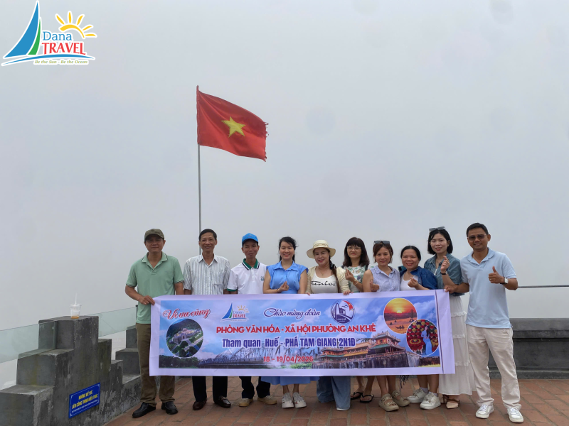 Danatravel xin gửi lời cảm ơn chân thành và sâu sắc đến Quý đoàn Phòng Văn hóa - Xã hội An Khê đã tin tưởng lựa chọn và đồng hành động cùng chúng tôi trong hành trình khám phá Huế – Phá Tam Giang 2N1D, NGÀY 18-19/04/2026