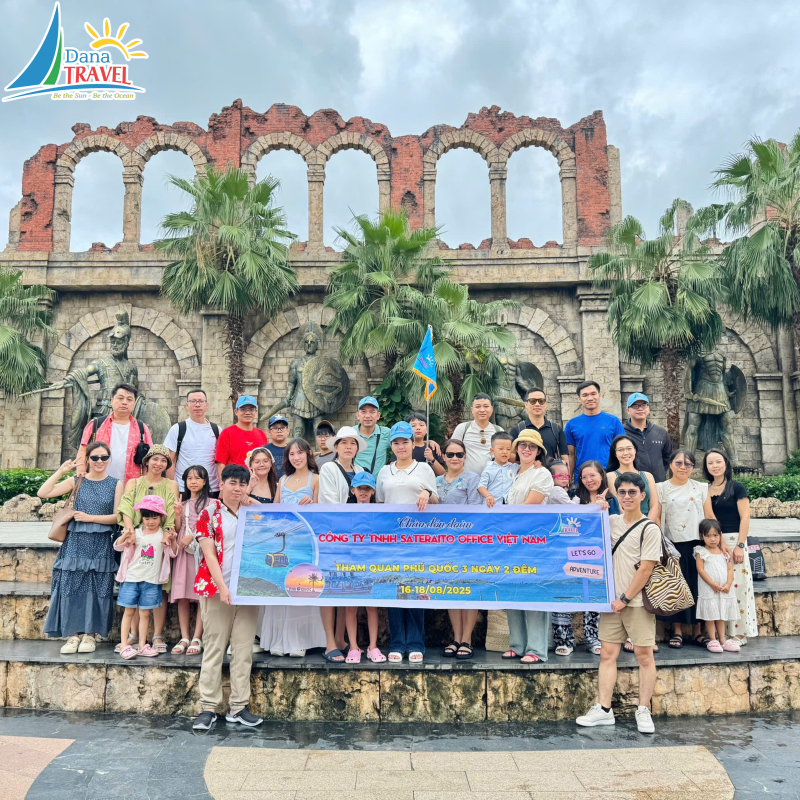 CHÀO ĐÓN ĐOÀN CÔNG TY SATERAITO OFFICE VIỆT NAM THAM QUAN PHÚ QUỐC 3 NGÀY 2 ĐÊM - NGÀY 16-18/08/2025