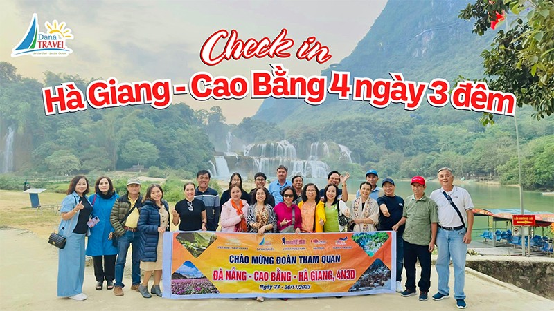 Chào đón đoàn khách tham qua Hà Giang - Cao Bằng 4N3Đ ngày 23-26/11/2023