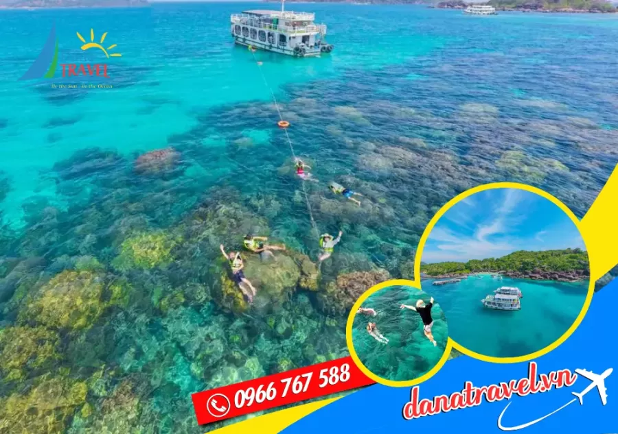 Tour tàu 3 Đảo & Lặn ngắm san hô Phú Quốc khởi hành hằng ngày